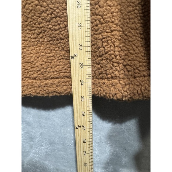 Alpine Design Sherpa Fleece Anorak Pullover Womens M Caramel Snap Jacket NWT - Picture 9 of 11